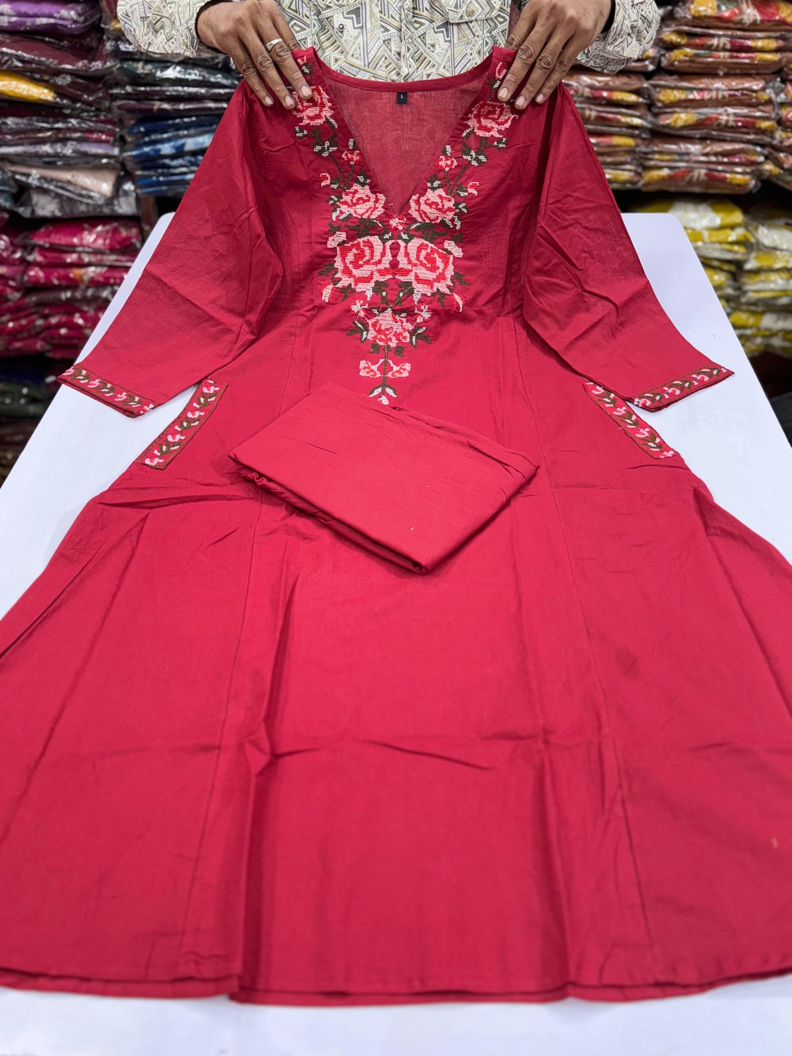 Pink Jaipur Printed Cotton A-Line Coord Set